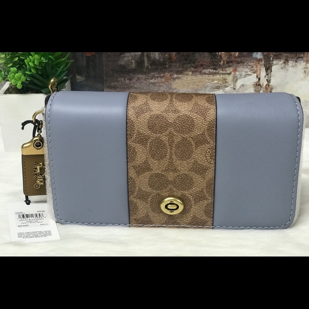 COACH Dinky With Signature Canvas Blocking